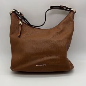 Michael Kors Lupita Large Hobo Leather Shoulder Bag ACORN